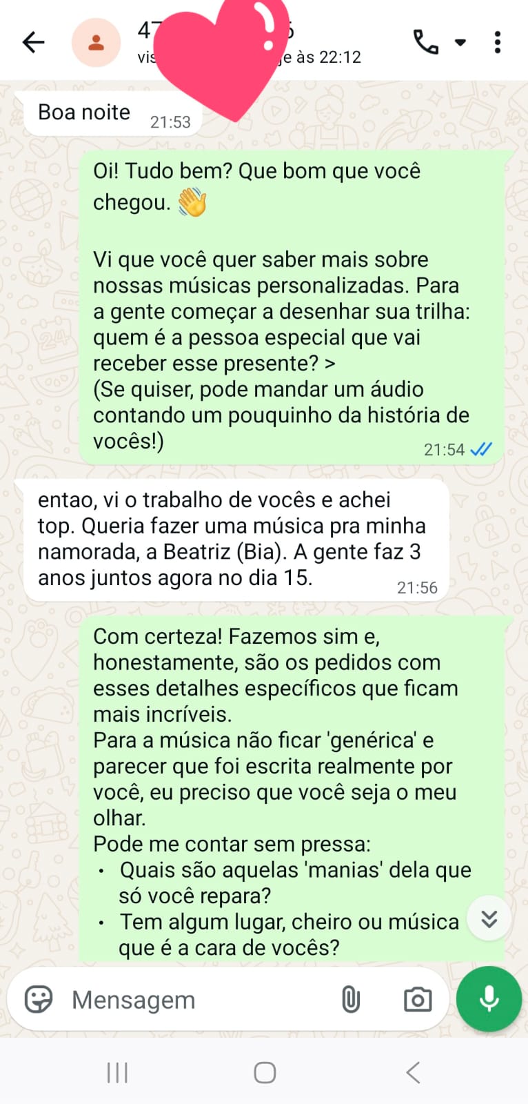 Mensagem WhatsApp 2